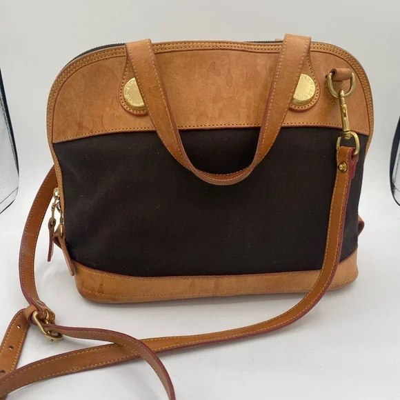 Dooney & Bourke Tan and Black Satchel - Picture 4 of 12